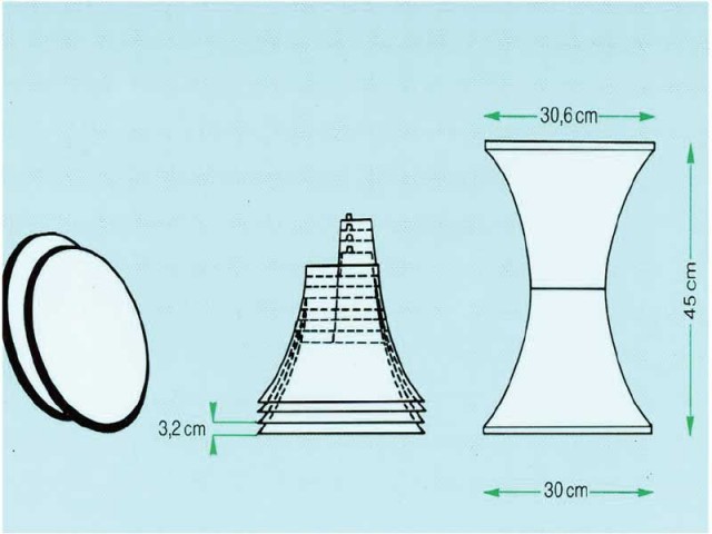 plan et dimension tabouret tam tam